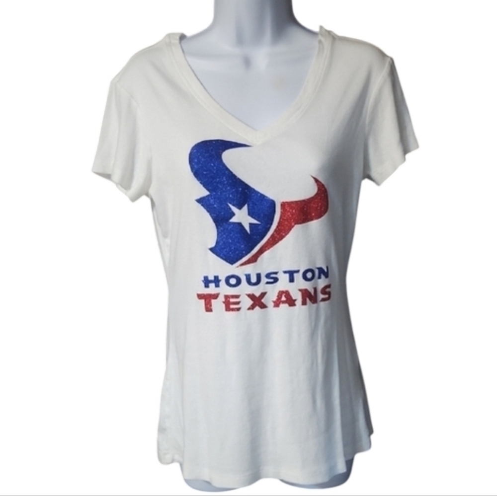 District Women's White Houston Texans Tee